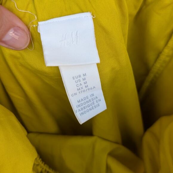 H&M HM Yellow Cotton Sleeveless Ruffle Midi Maxi Dress, Size M - Picture 3 of 8